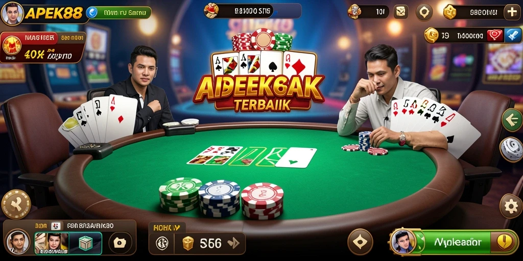 Screenshot APEK88 menampilkan momen seru saat bermain poker.