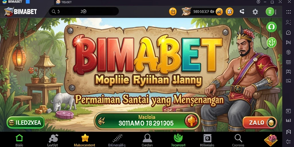 Screenshot menunjukkan gameplay santai dan seru dari BIMABET.
