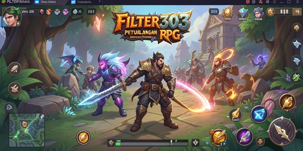 Screenshot menunjukkan petualangan seru dalam game RPG.