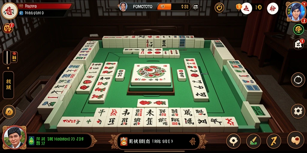 Tampilan permainan Mahjong yang menarik dan menantang di FOMOTOTO.