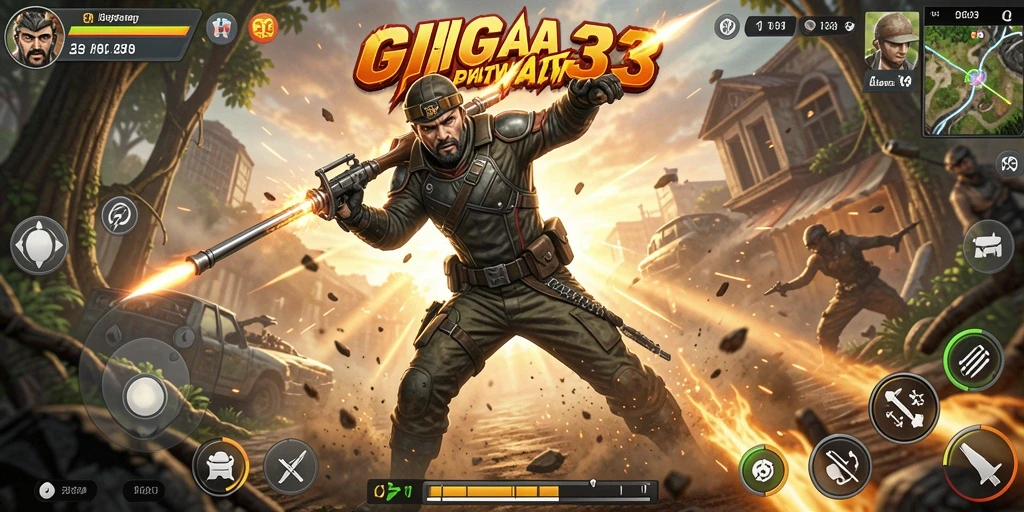 Tangkapan layar GIGA33 menampilkan aksi seru dalam permainan.