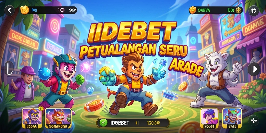 Tampilan gameplay seru dalam aplikasi Arcade IDEBET.
