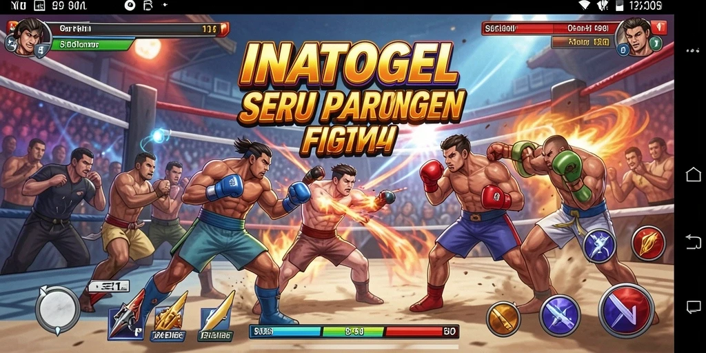Tampilan aksi seru di arena pertarungan INATOGEL.