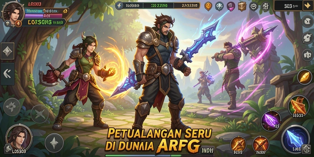 Tampilan gameplay menarik dalam dunia petualangan ARPG.