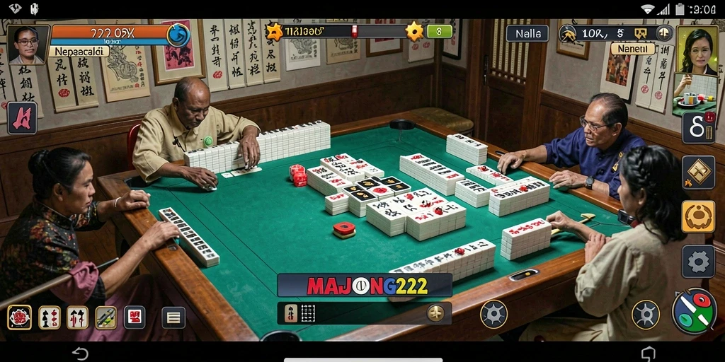 Tampilan gameplay MAHJONG222 yang seru dan interaktif.