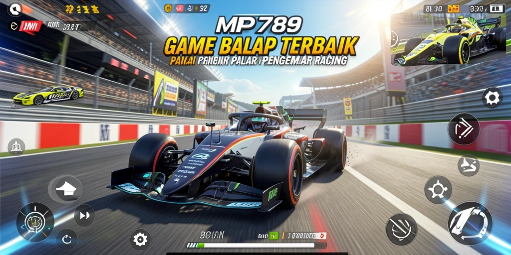 Screenshot gameplay MVP789 menampilkan aksi balapan mendebarkan.