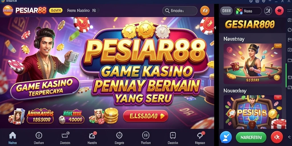 Screenshot utama PESIAR88 menampilkan gameplay menarik dari permainan Kasino.