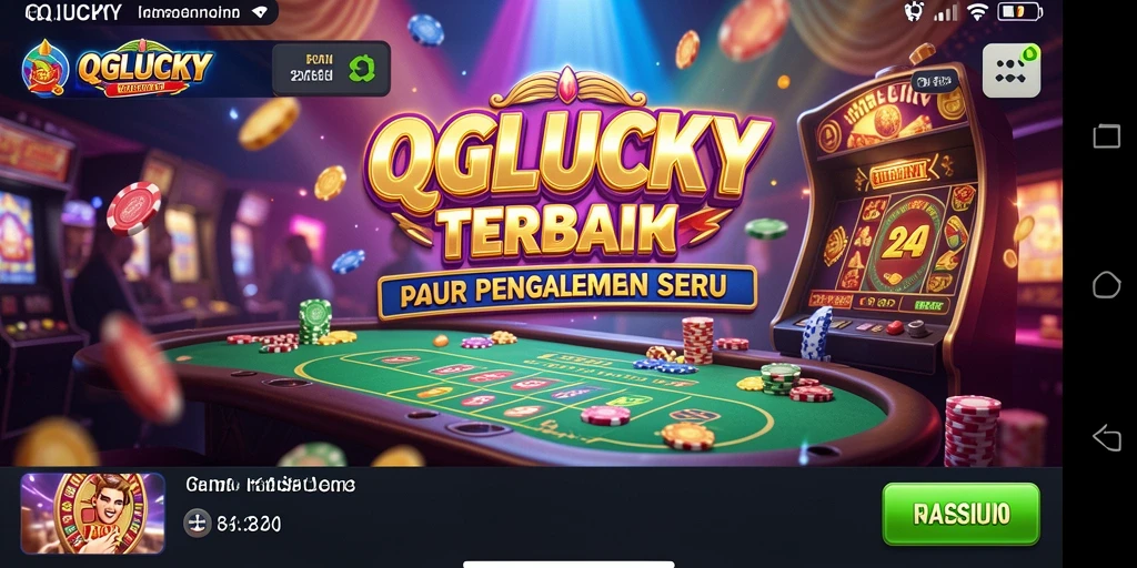 Screenshot QGLUCKY menunjukkan tampilan grafis menawan dari permainan Kasino.