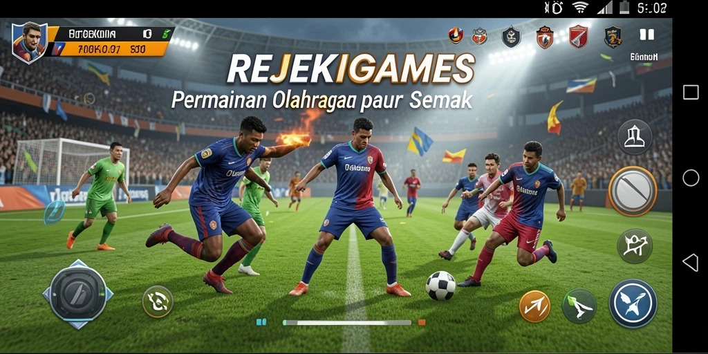 Tampilan gameplay menakjubkan dari REJEKIGAMES saat pertandingan berlangsung.