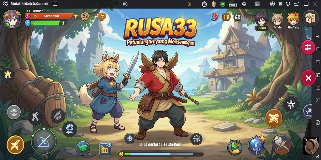 Screenshot RUSA33 menampilkan aksi gameplay yang epik dalam dunia Anime.