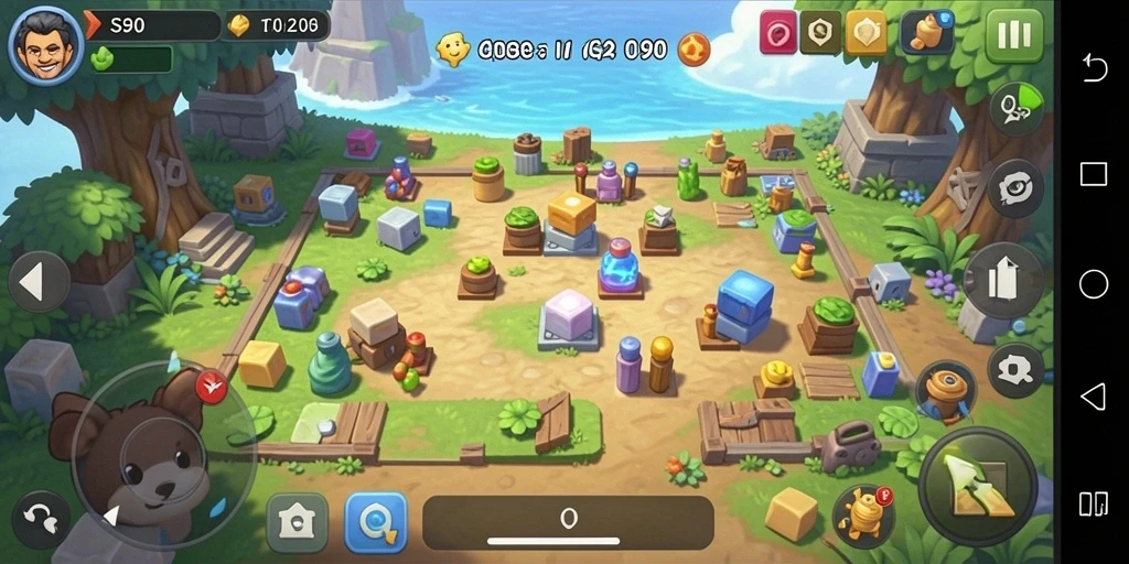 Screenshot gameplay S80 menunjukkan tantangan puzzle yang menarik.