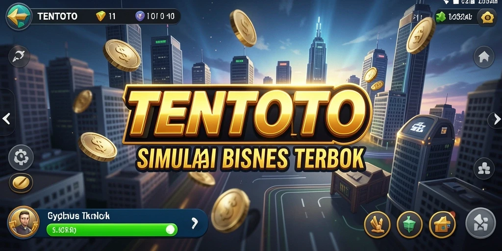 Screenshot gameplay TENTOTO yang menampilkan aksi bisnis Tycoon.