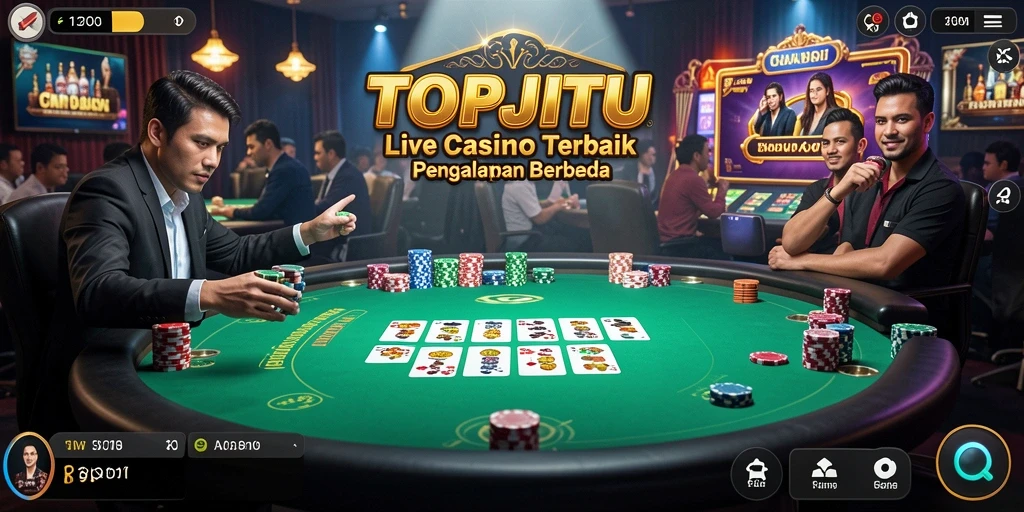 Screenshot gameplay Live Casino TOPJITU yang menarik dan interaktif.