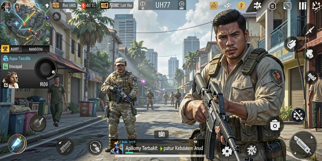 Tampilan antarmuka UH77 yang intuitif dan modern.